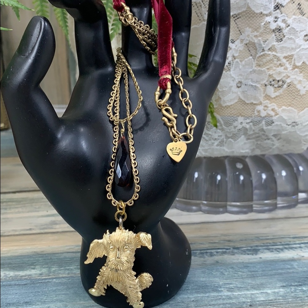 Dog Pendant Red Necklace